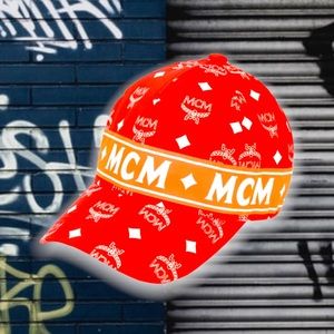 Mcm Visetos Red 💢 Baseball Cap 🧢